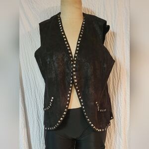 BLACK STUDDED VEST
